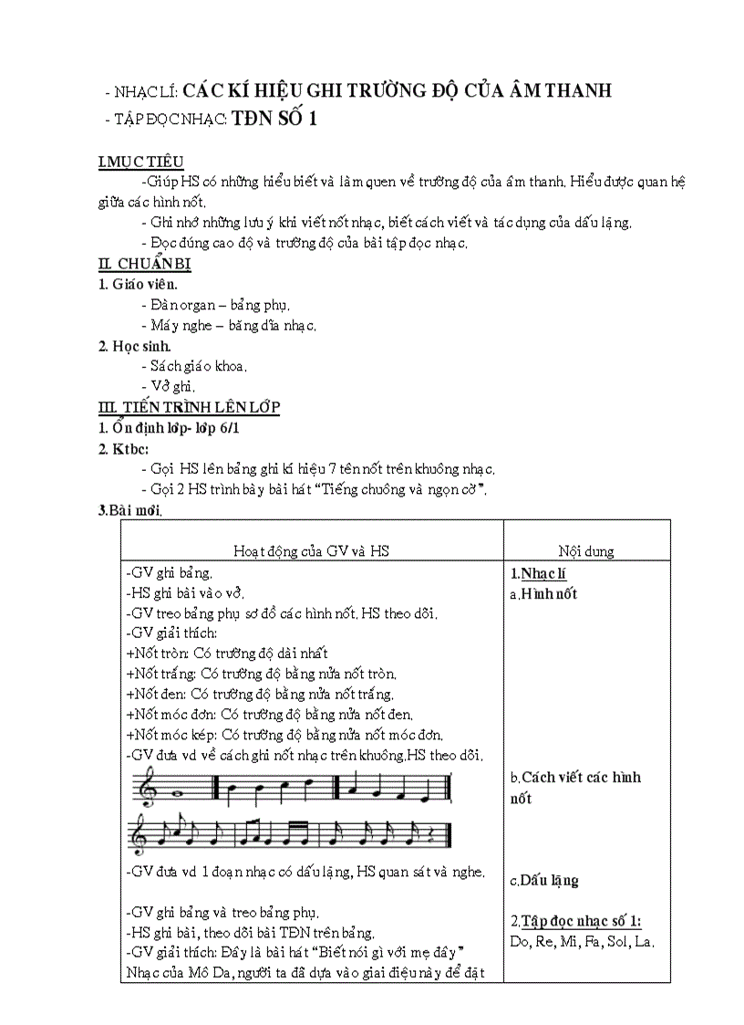 image for page Ga nhạc 6 từ tiết 1 7 soạn theo chuẩn kt kn
