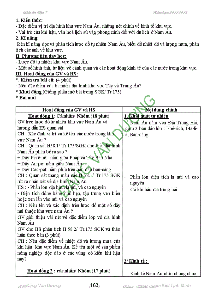 image for page Giao an địa li 7