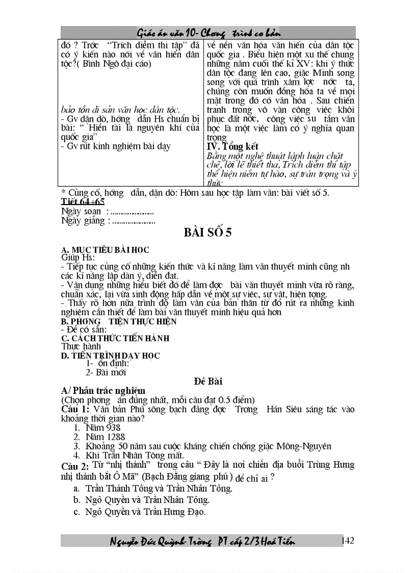 image for page Giáo an 10 chương trình cơ bản