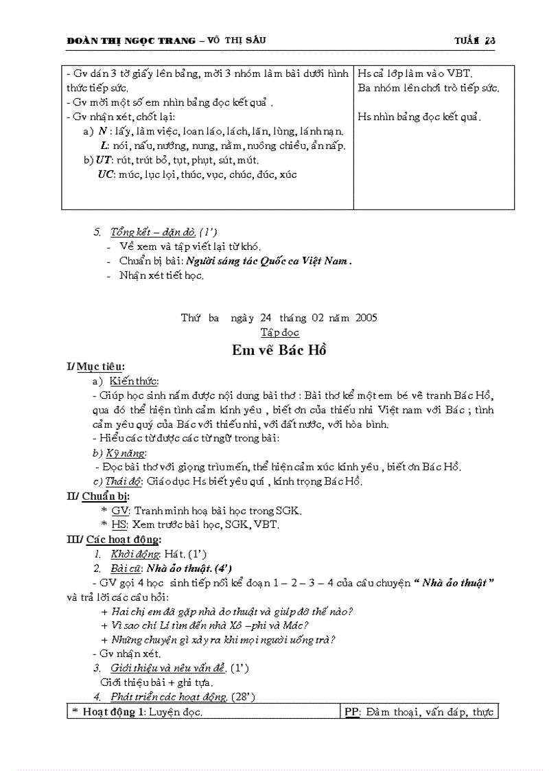 image for page Giáo án 3 Tuần 23