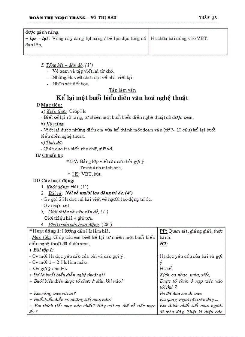image for page Giáo án 3 Tuần 23