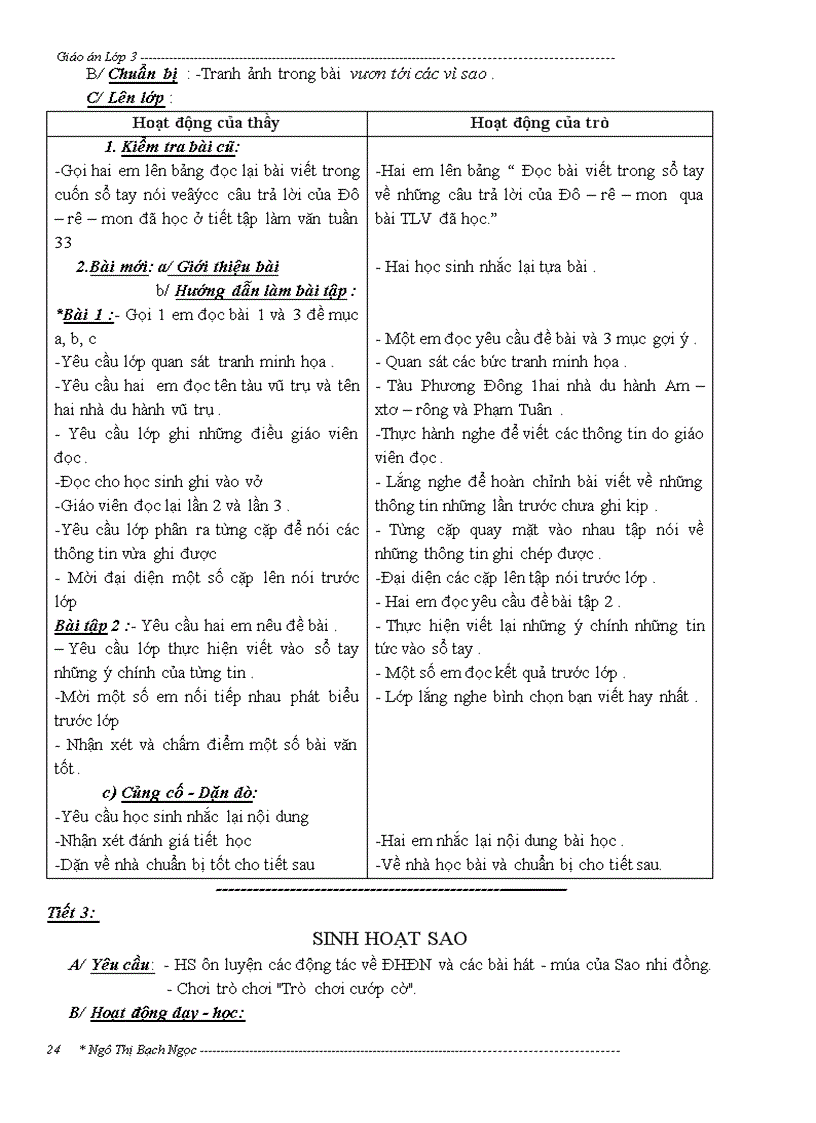 image for page Giáo án 3 Tuần 34