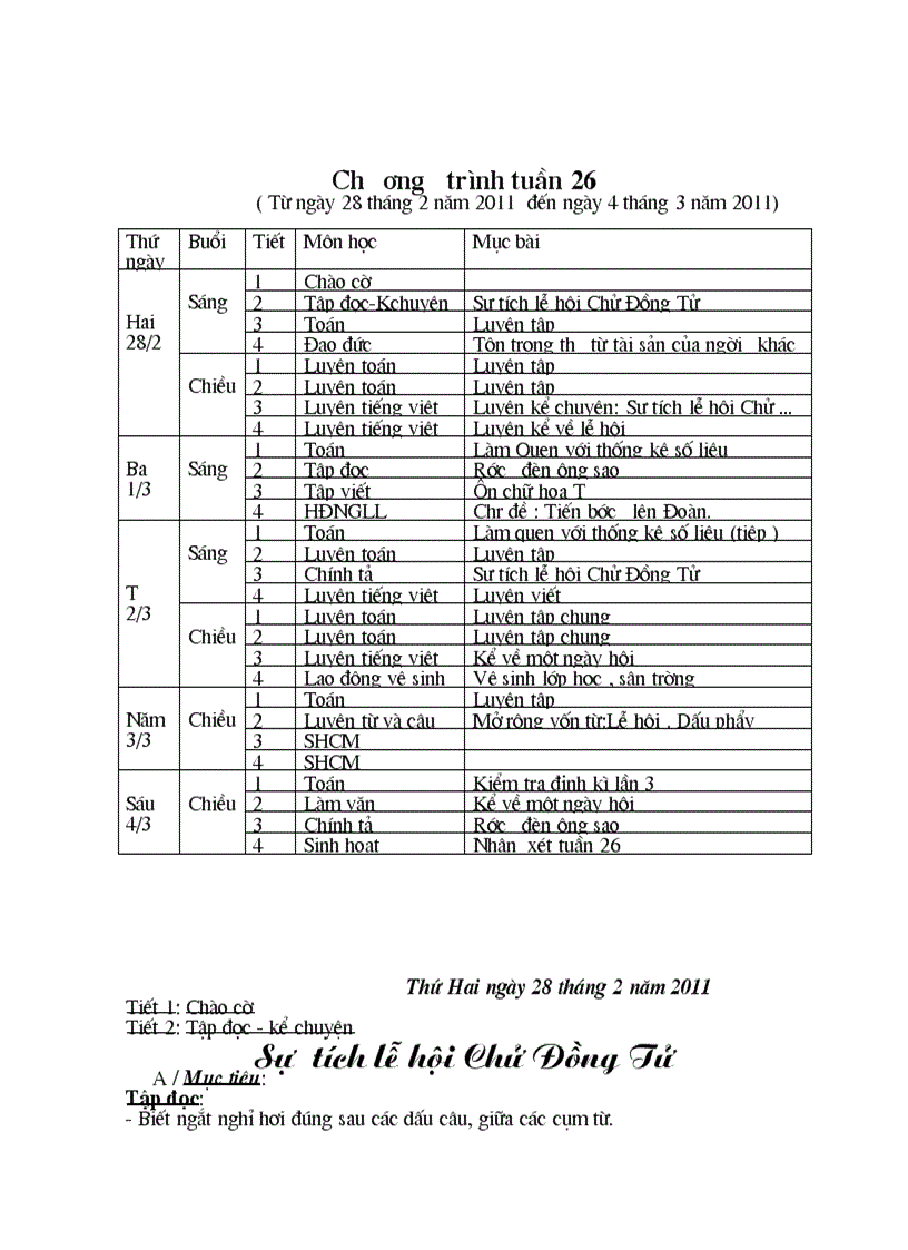 image for page Giao an 3B tuan 26