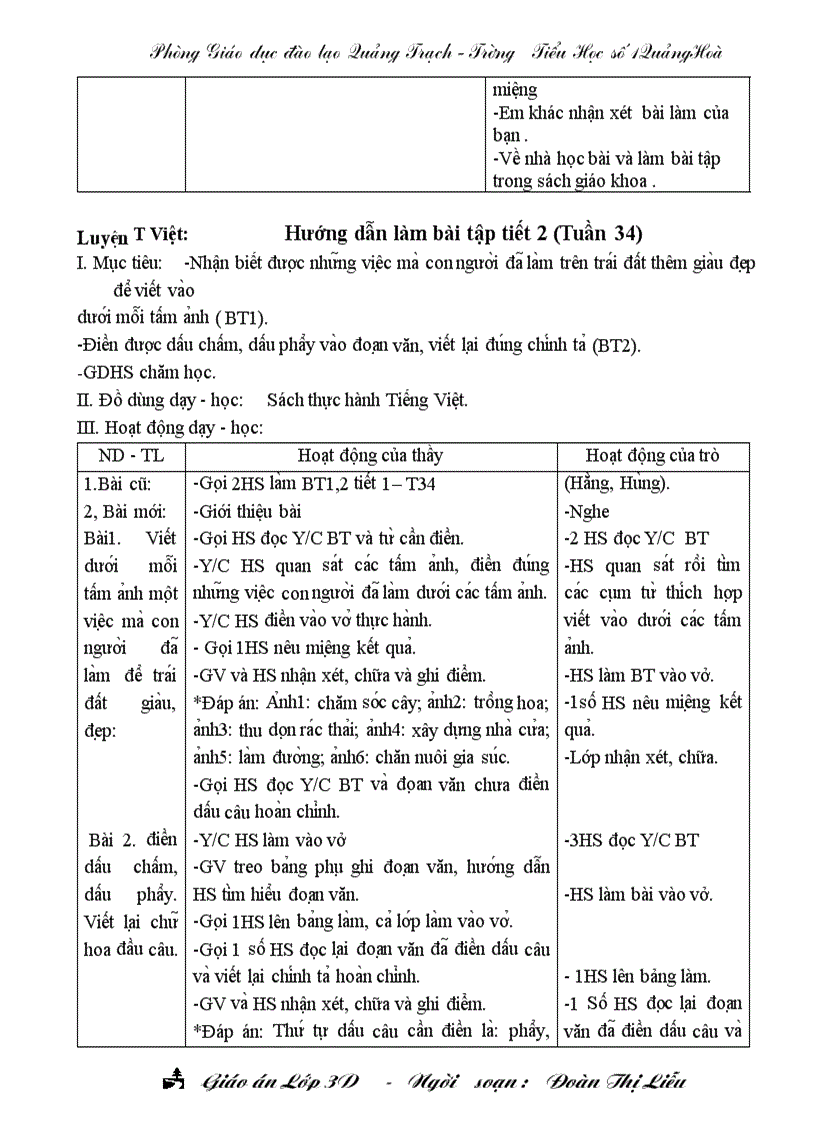 image for page Giao an 3b tuan 34