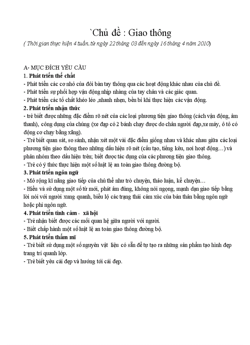 image for page Giao an 4 T Chủ đề Giao thông