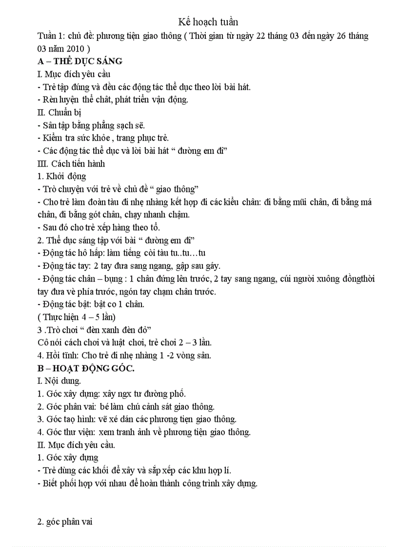 image for page Giao an 4 T Chủ đề Giao thông