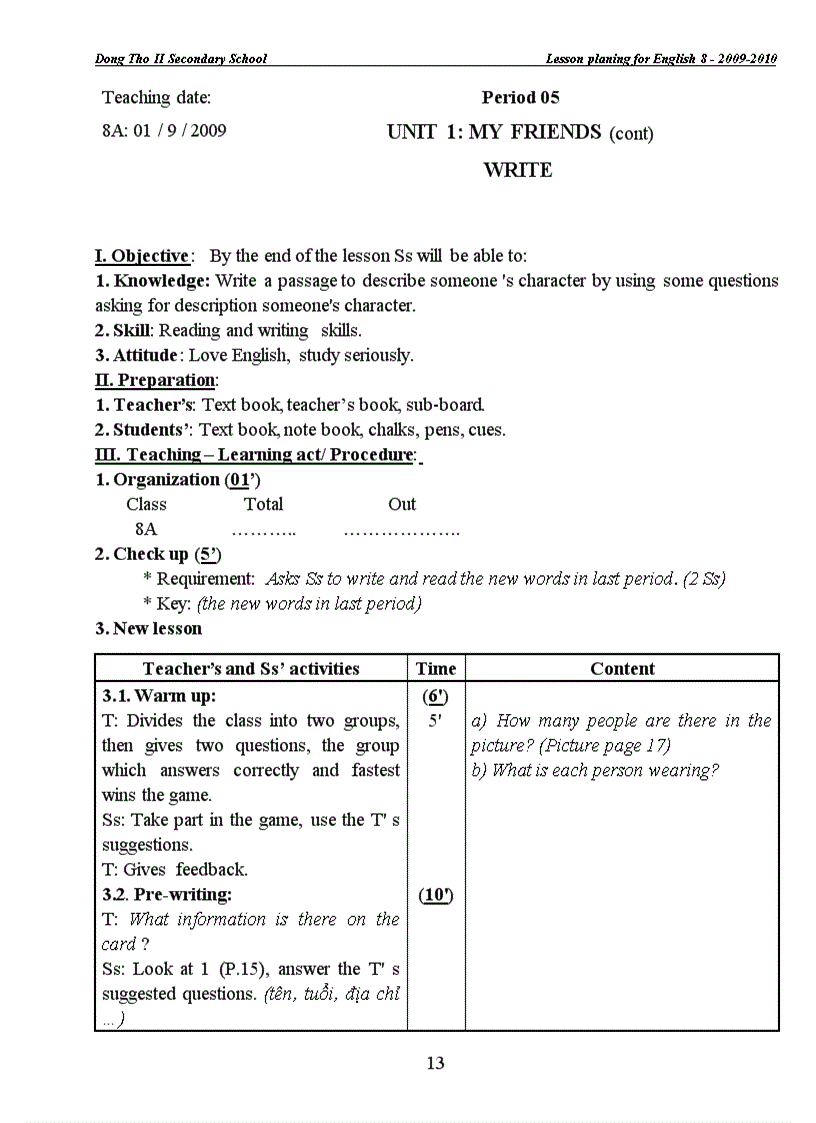 image for page Giao an 8 Ky I 09 10