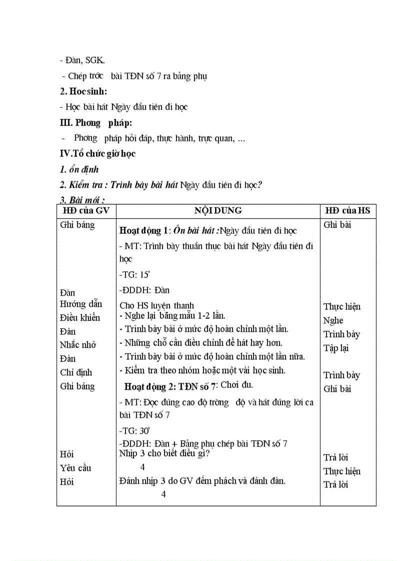 image for page Giáo án Âm nhạc 6