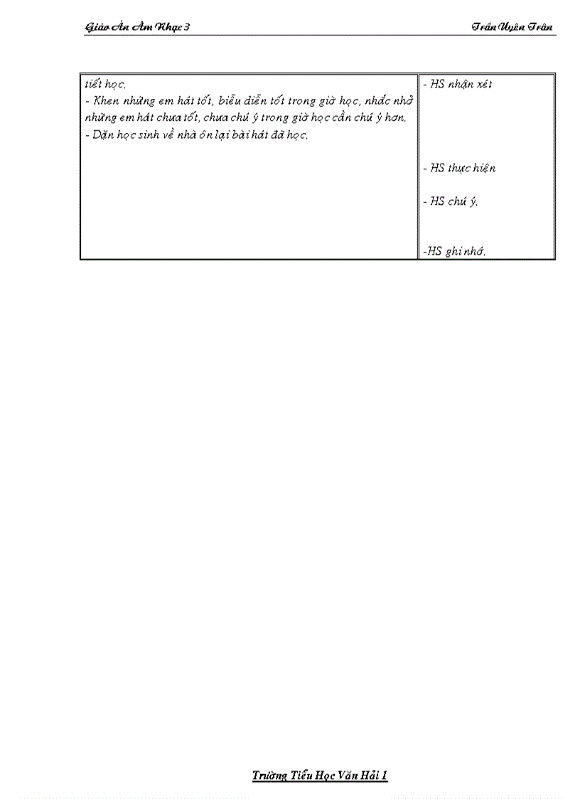 image for page Giáo Án Âm Nhạc Lớp 3