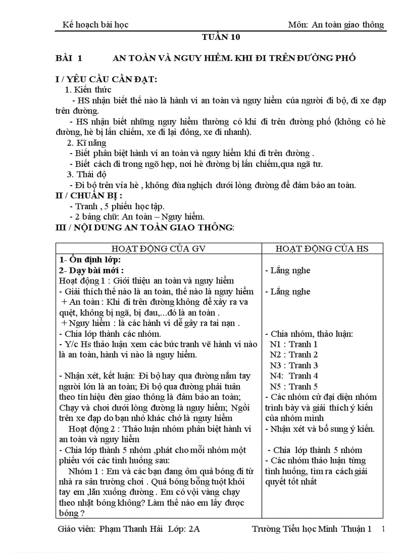 image for page Giao an An toan giao thong 2