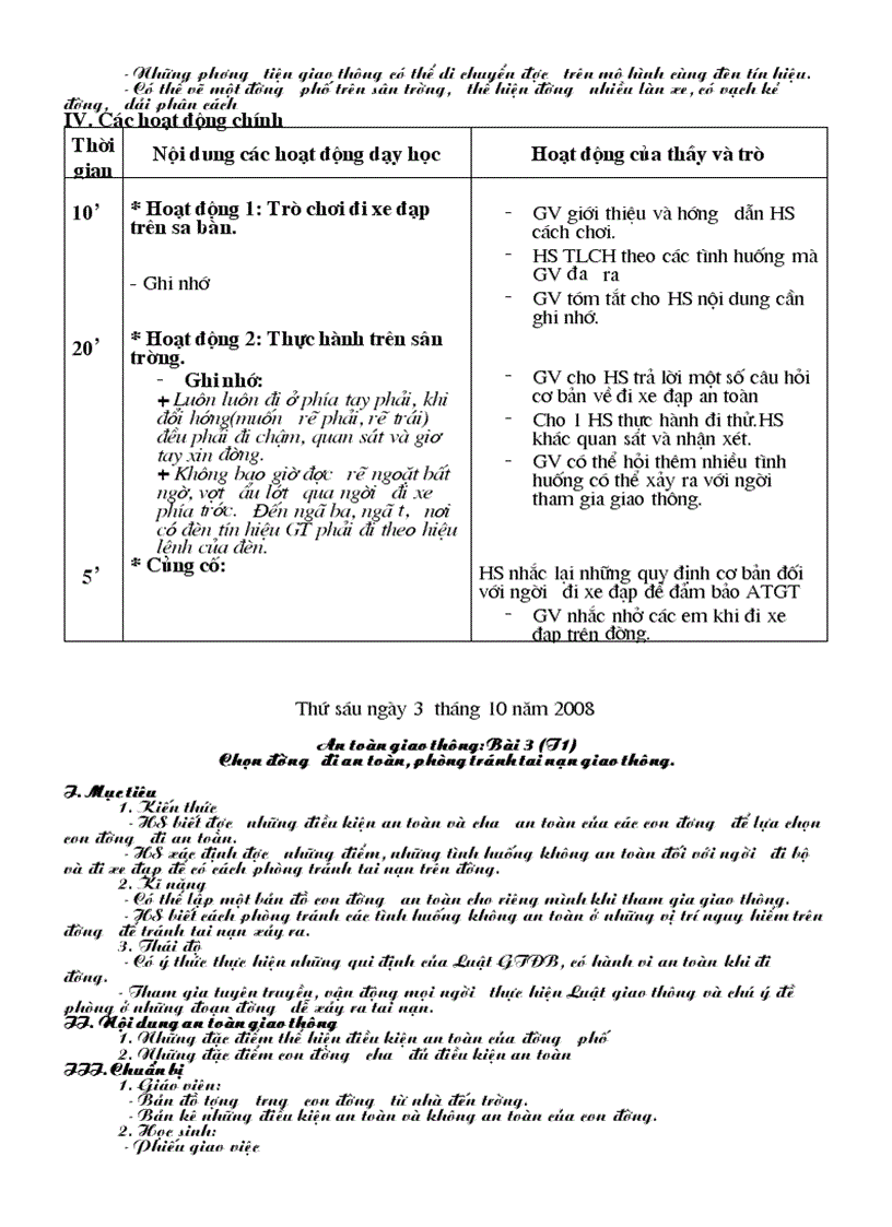 image for page Giáo án an toàn giao thông lớp 5 năm học 2010 2011