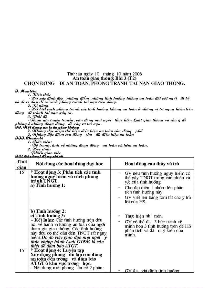 image for page Giáo án an toàn giao thông lớp 5 năm học 2010 2011