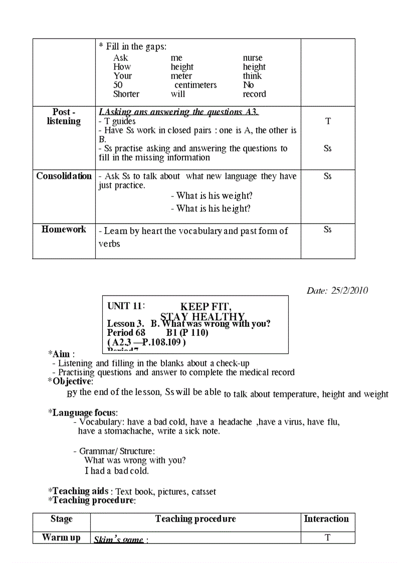 image for page Giao an anh 7 Unit 9 13
