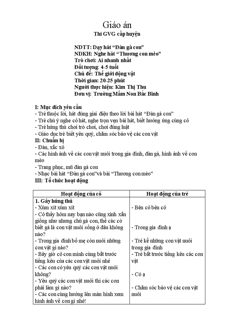 image for page Giao an bai dan ga con