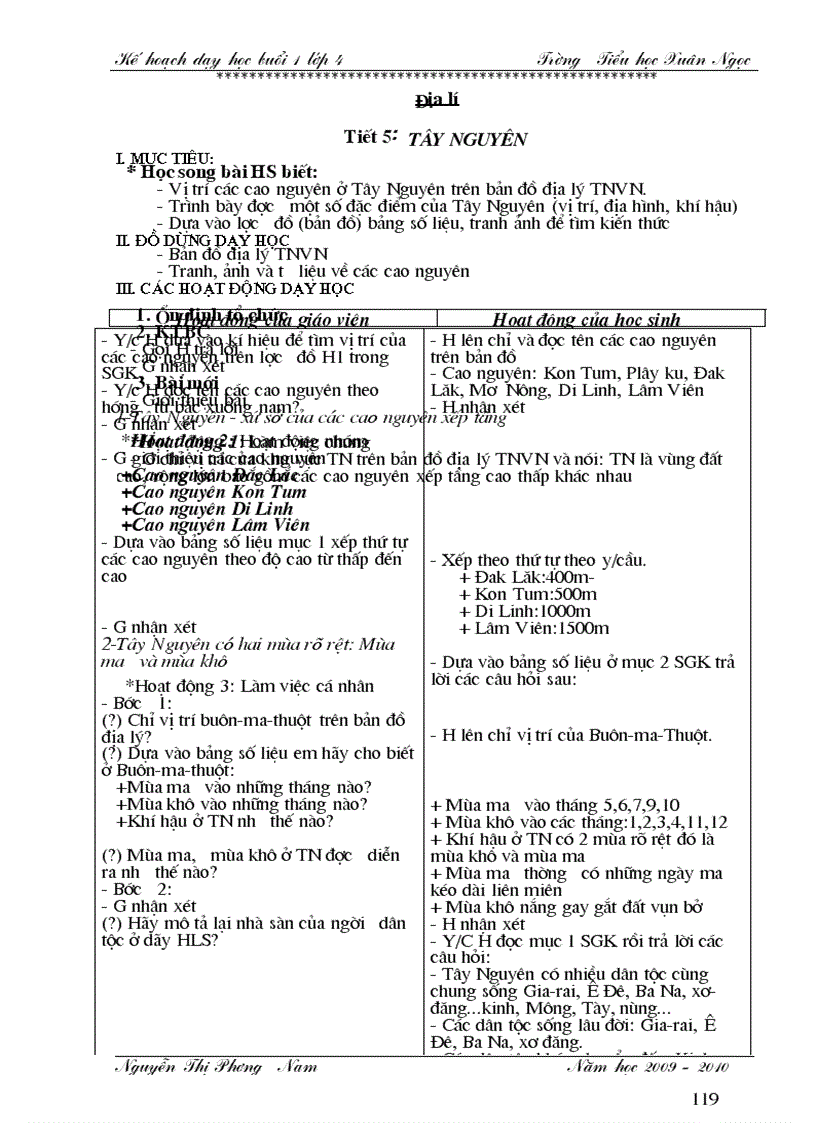 image for page Giáo án buổi 1 Lớp 4 Tuần 6 năm học 2009 2010