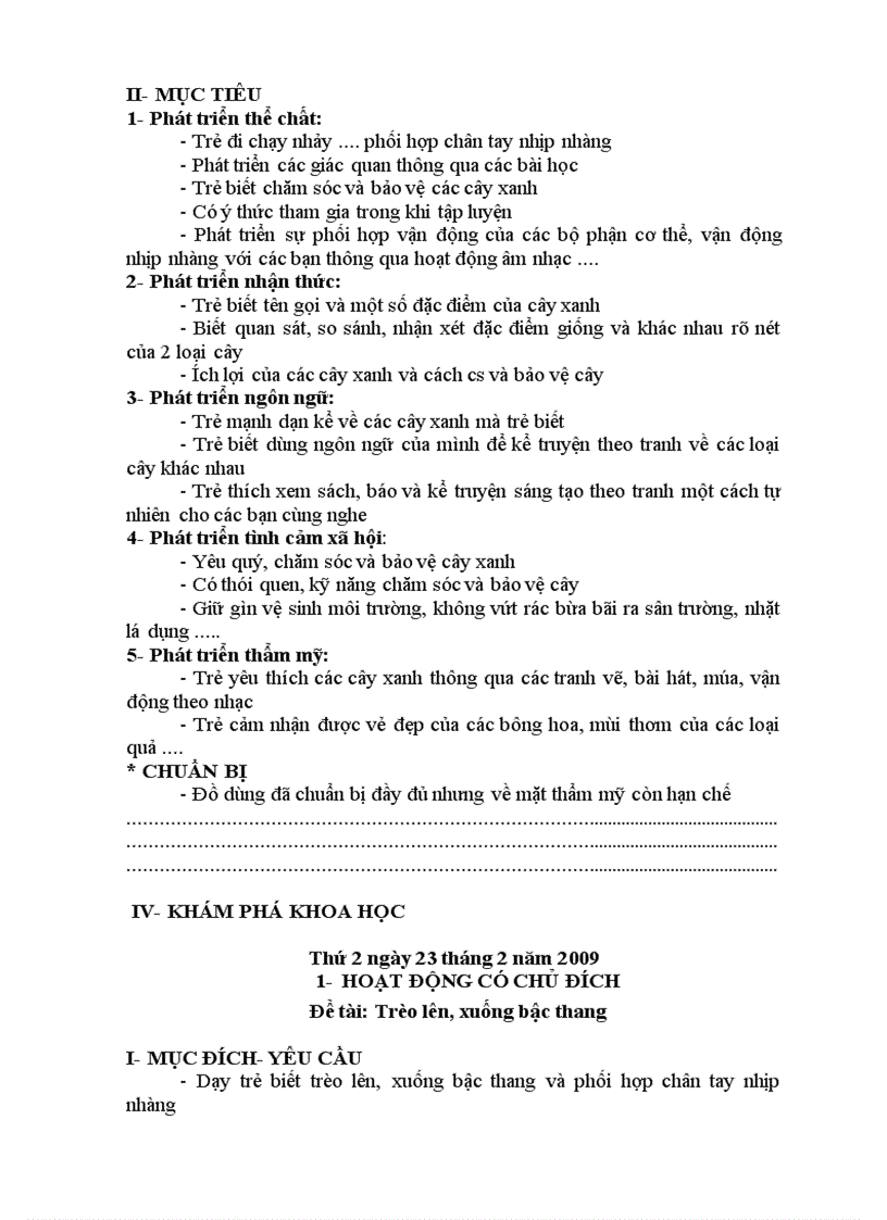 image for page Giao an cay xanh