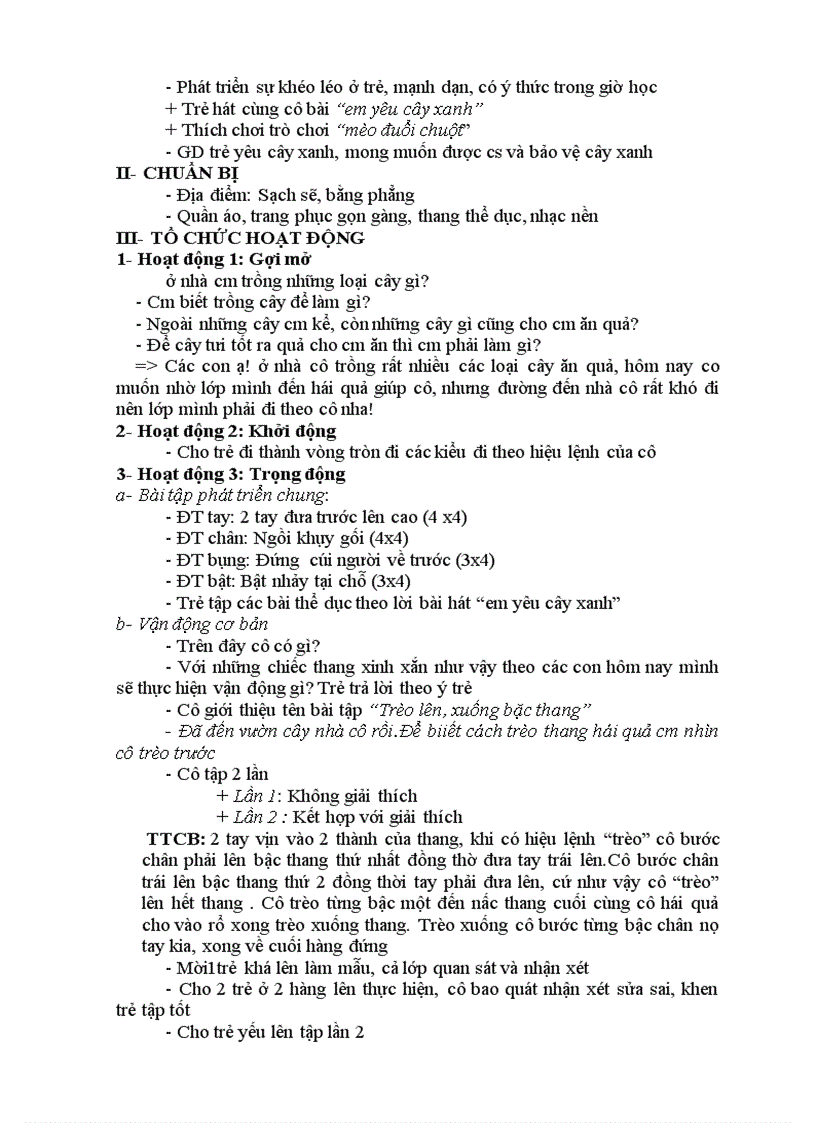 image for page Giao an cay xanh