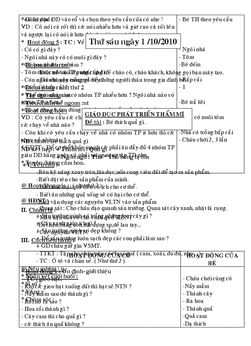 image for page Giáo án chủ đề bản thân 1