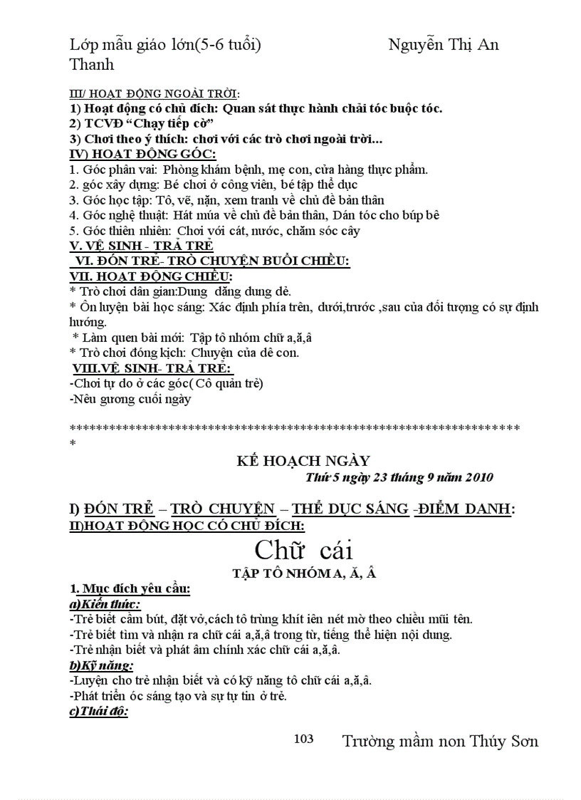 image for page Giáo án chủ đề bản thân 3 tuan