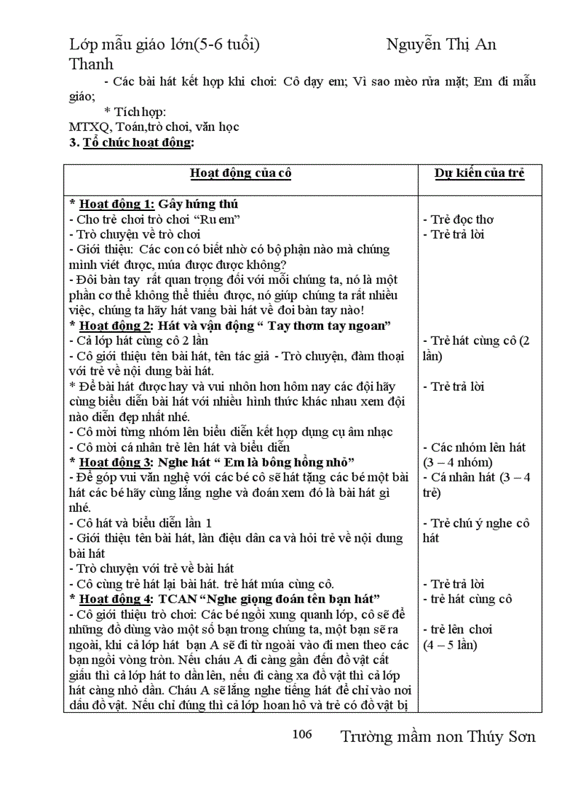 image for page Giáo án chủ đề bản thân 3 tuan