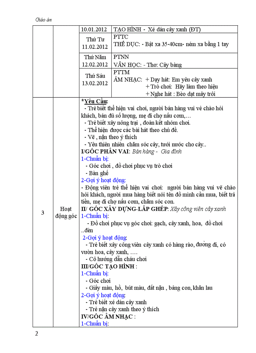 image for page Giao an chu de cay xanh