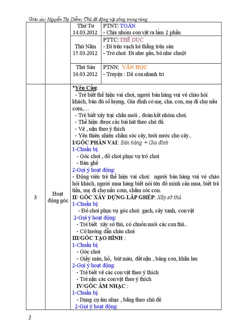 image for page Giao an chu de dong vat song trong rung