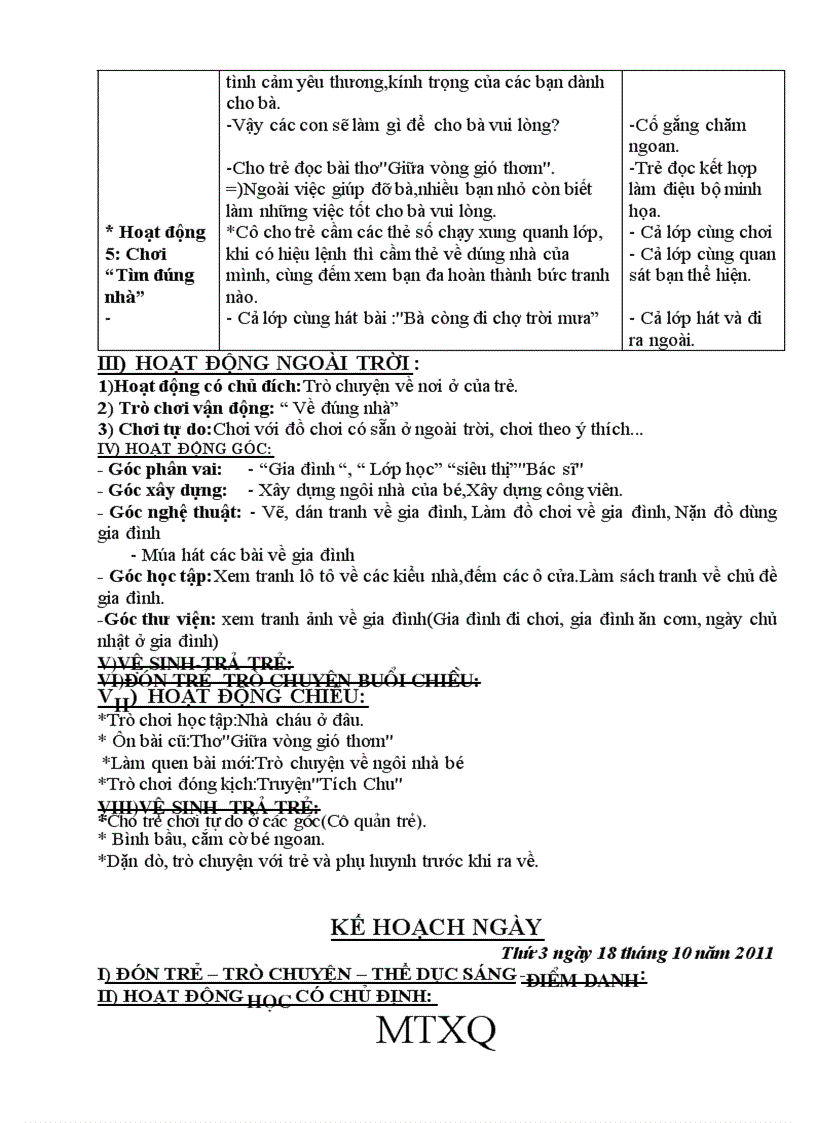 image for page Giáo án chủ đề gia đình tuần 2