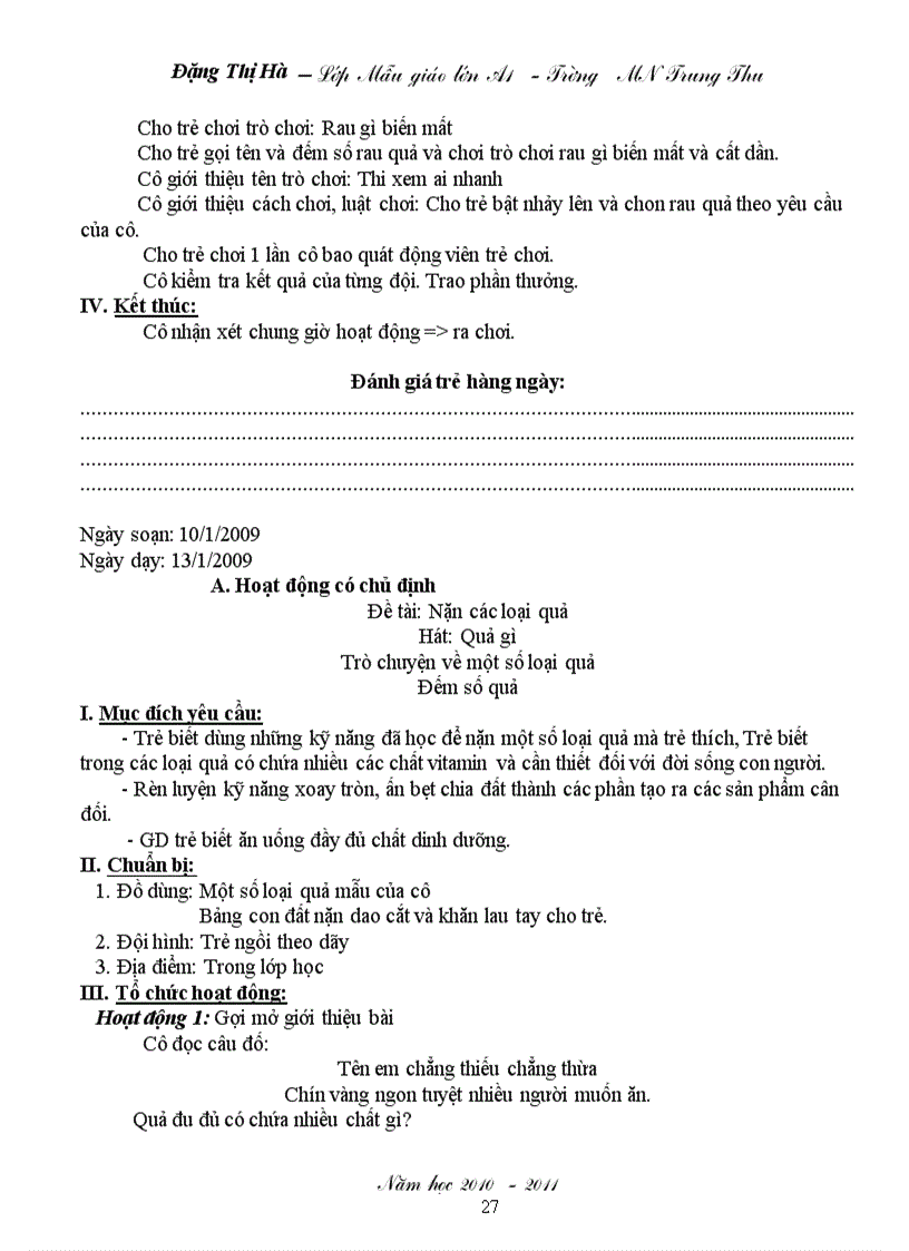 image for page Giáo án chủ đề thế giới thực vật chương trình gdmn