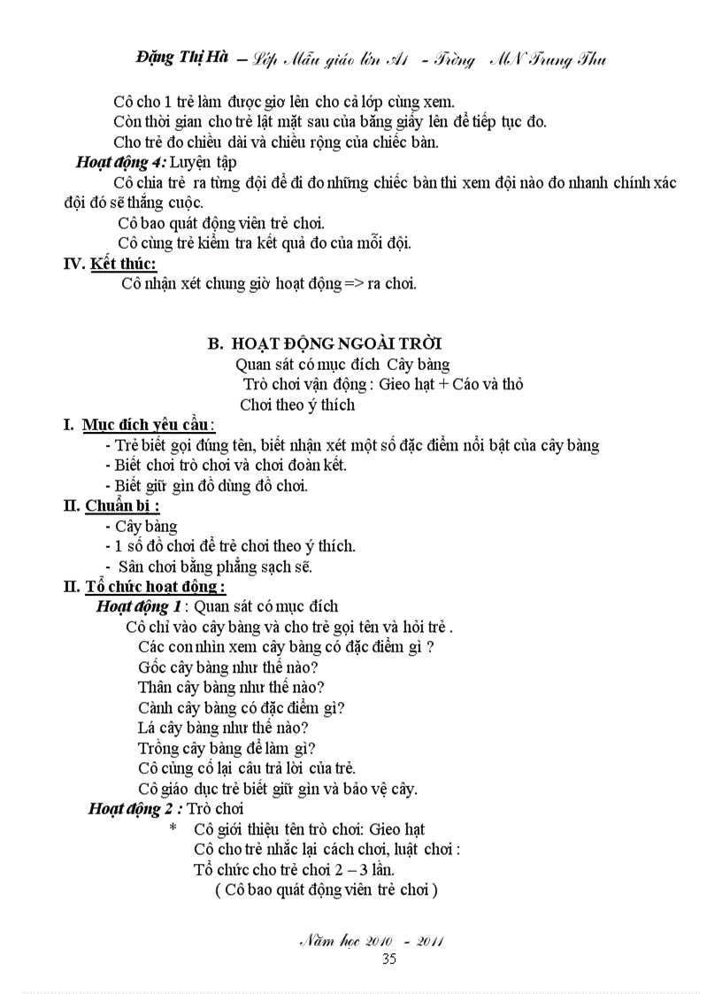 image for page Giáo án chủ đề thế giới thực vật chương trình gdmn