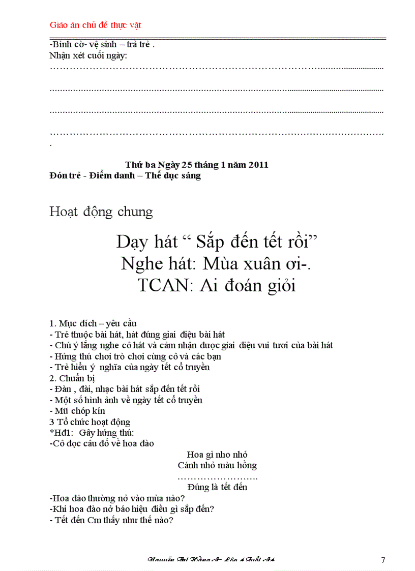 image for page Giao an chu de thuc vat