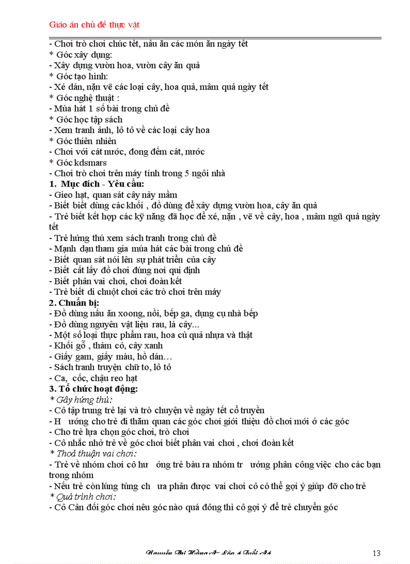 image for page Giao an chu de thuc vat