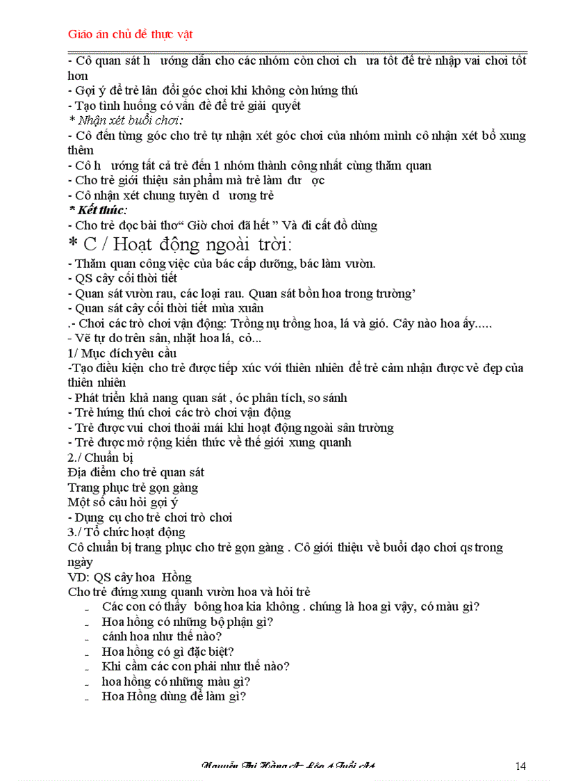 image for page Giao an chu de thuc vat