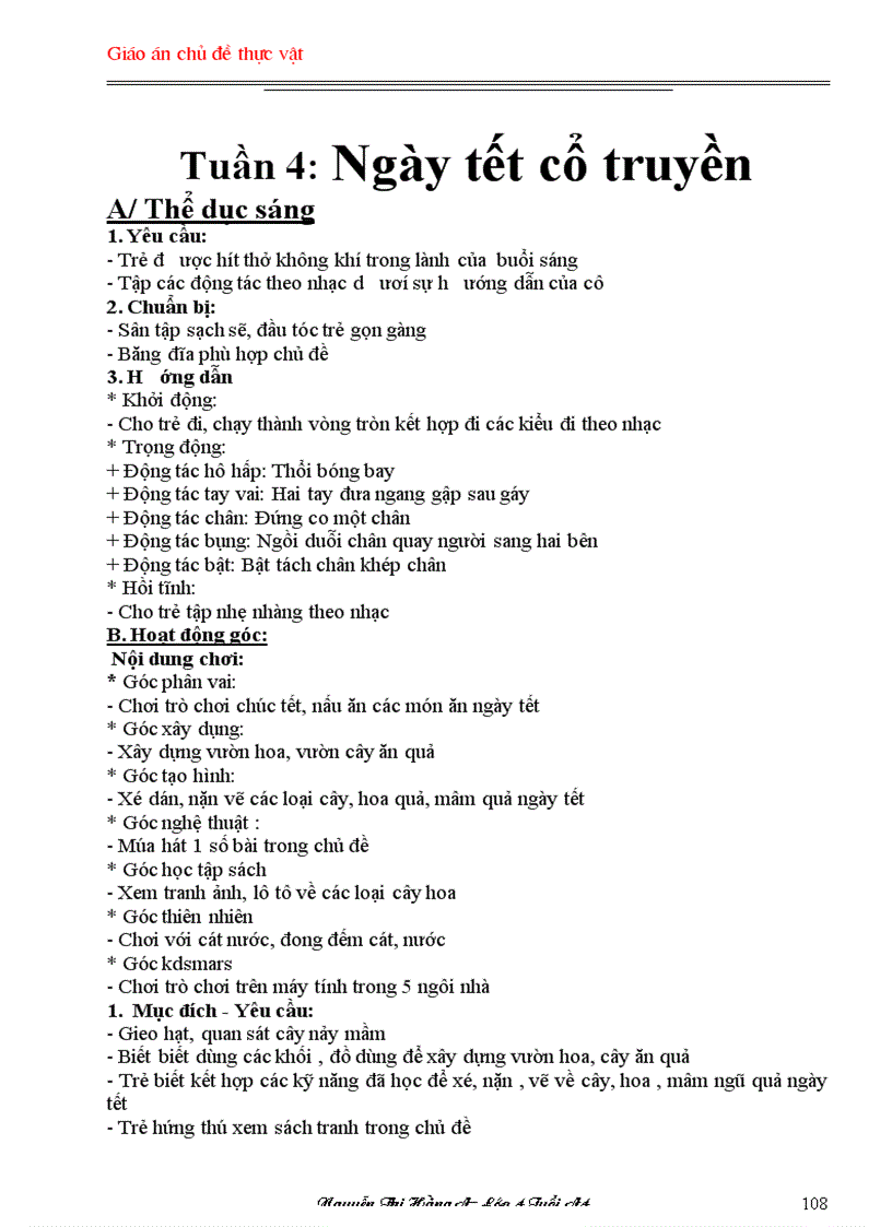 image for page Giao an chu de thuc vat