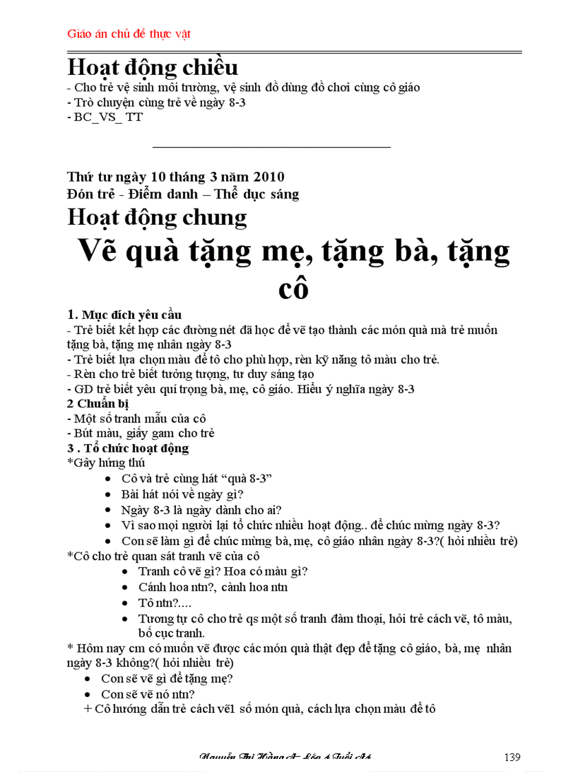image for page Giao an chu de thuc vat