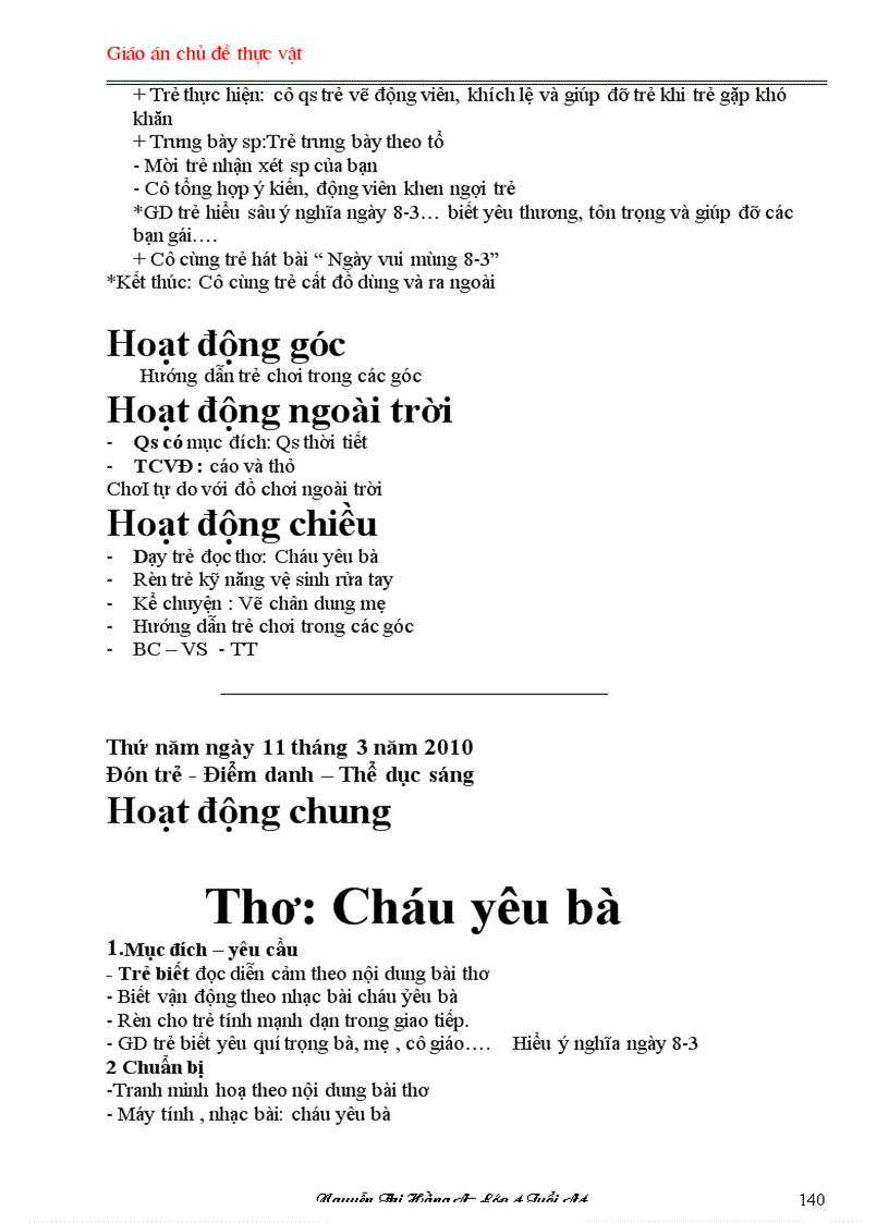image for page Giao an chu de thuc vat