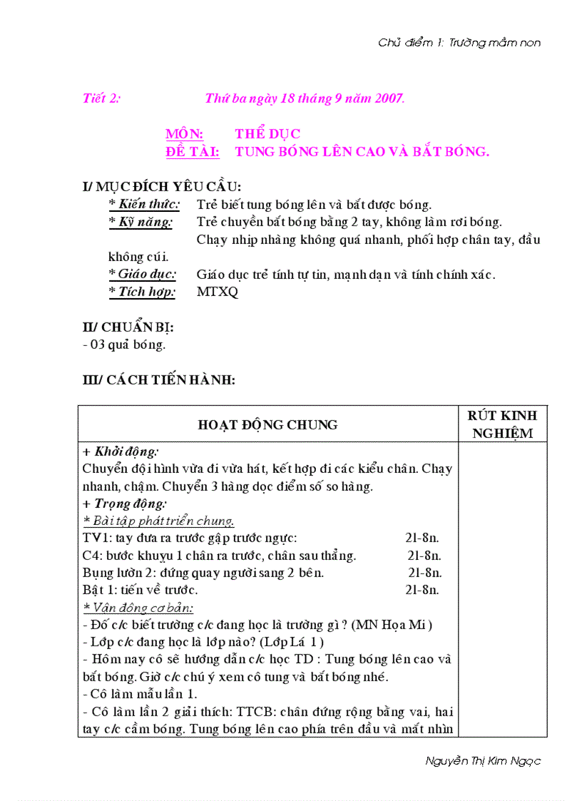 image for page Giáo án chủ điểm 1