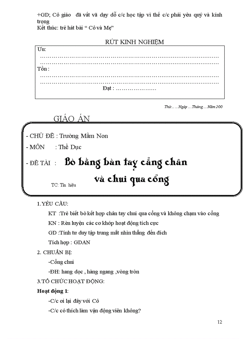 image for page Giáo án chủ điểm MN