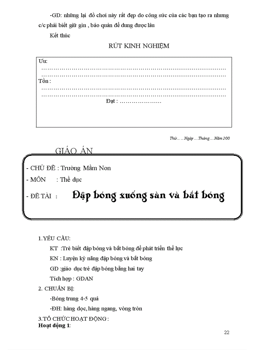 image for page Giáo án chủ điểm MN