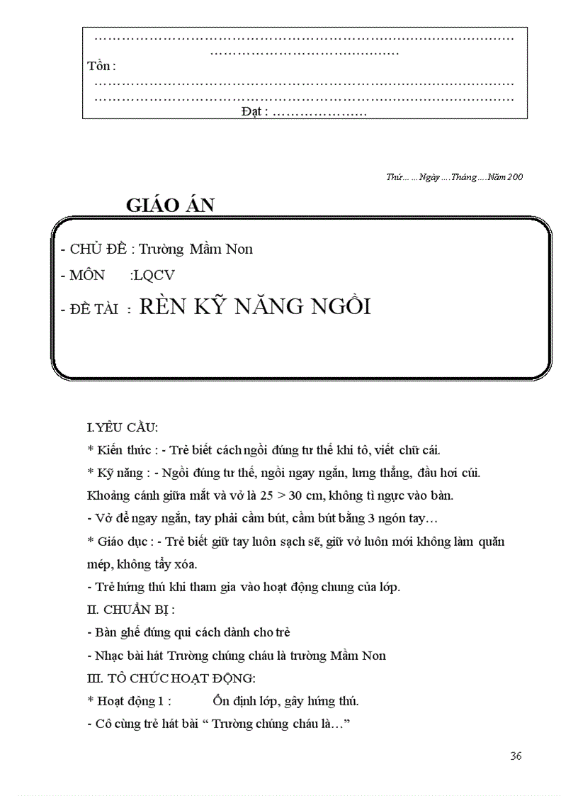 image for page Giáo án chủ điểm MN