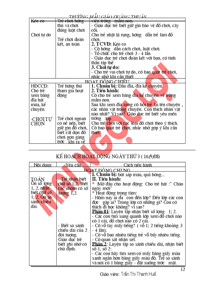 image for page Giáo án Chủ điểm trường MN