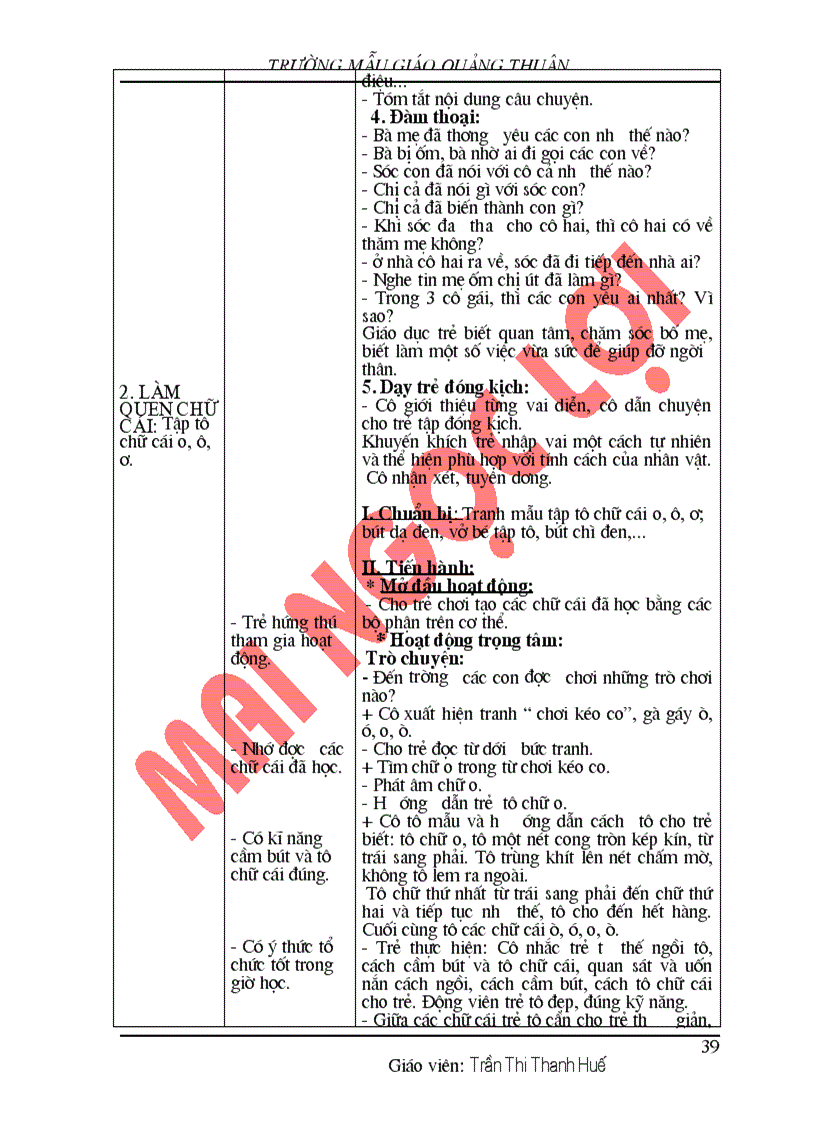 image for page Giáo án Chủ điểm trường MN