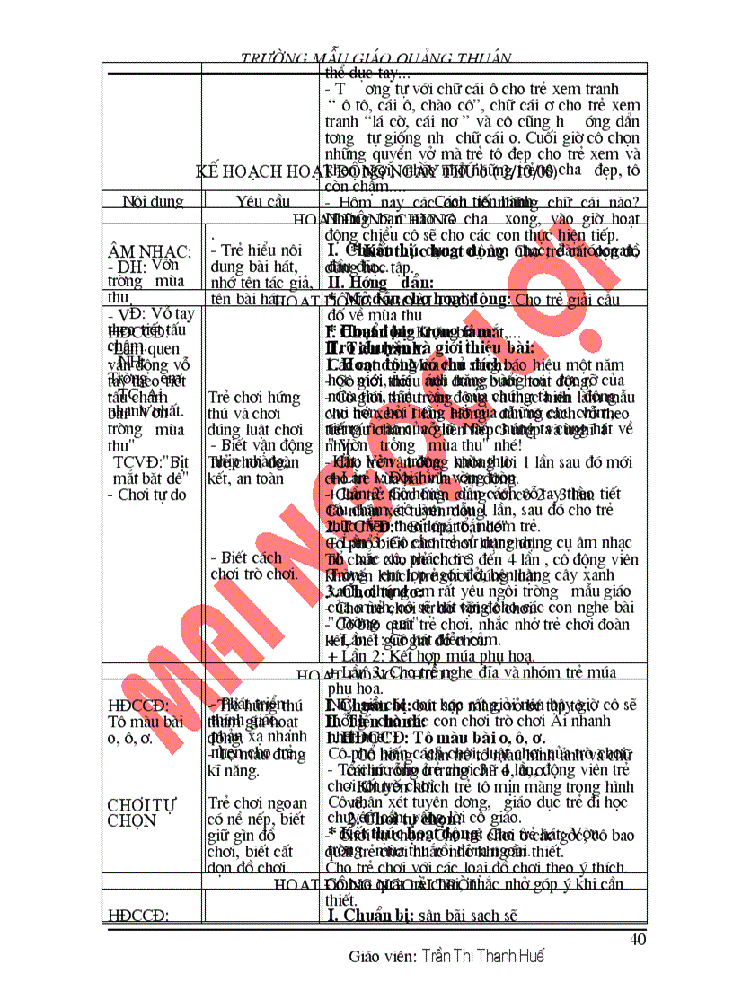 image for page Giáo án Chủ điểm trường MN