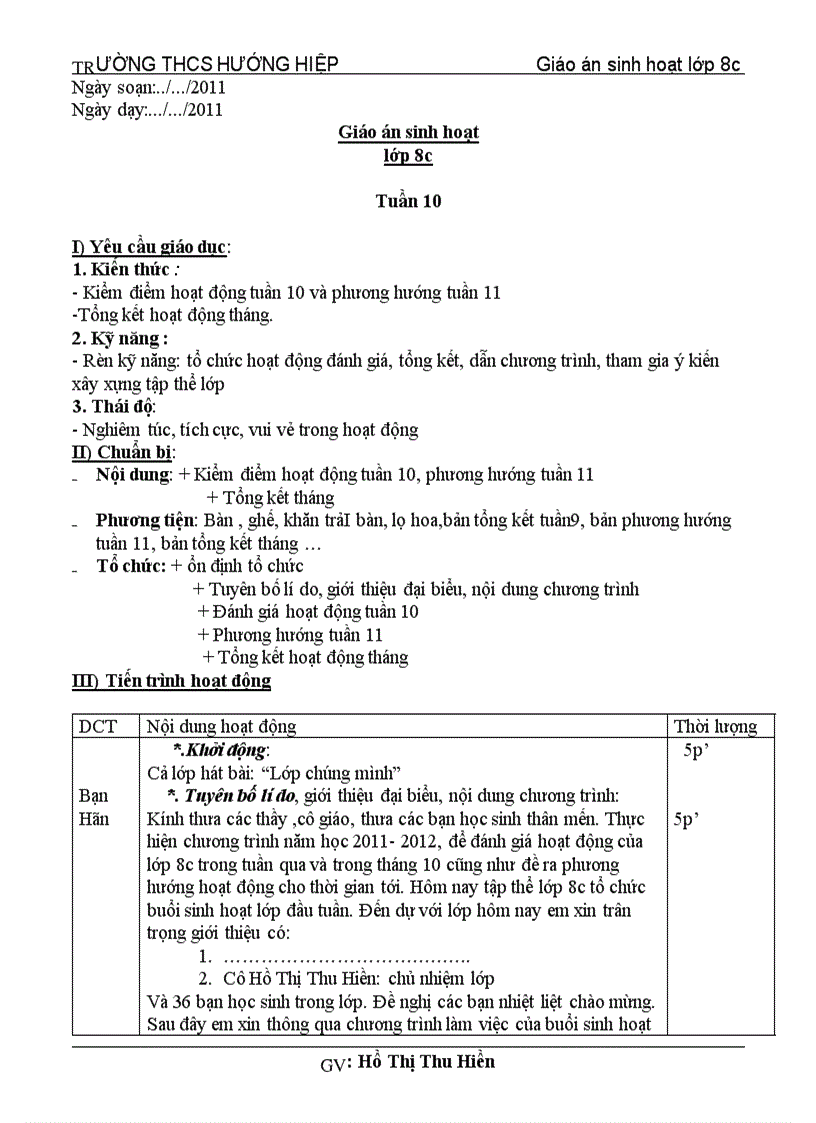 image for page Giao an chu nhiem