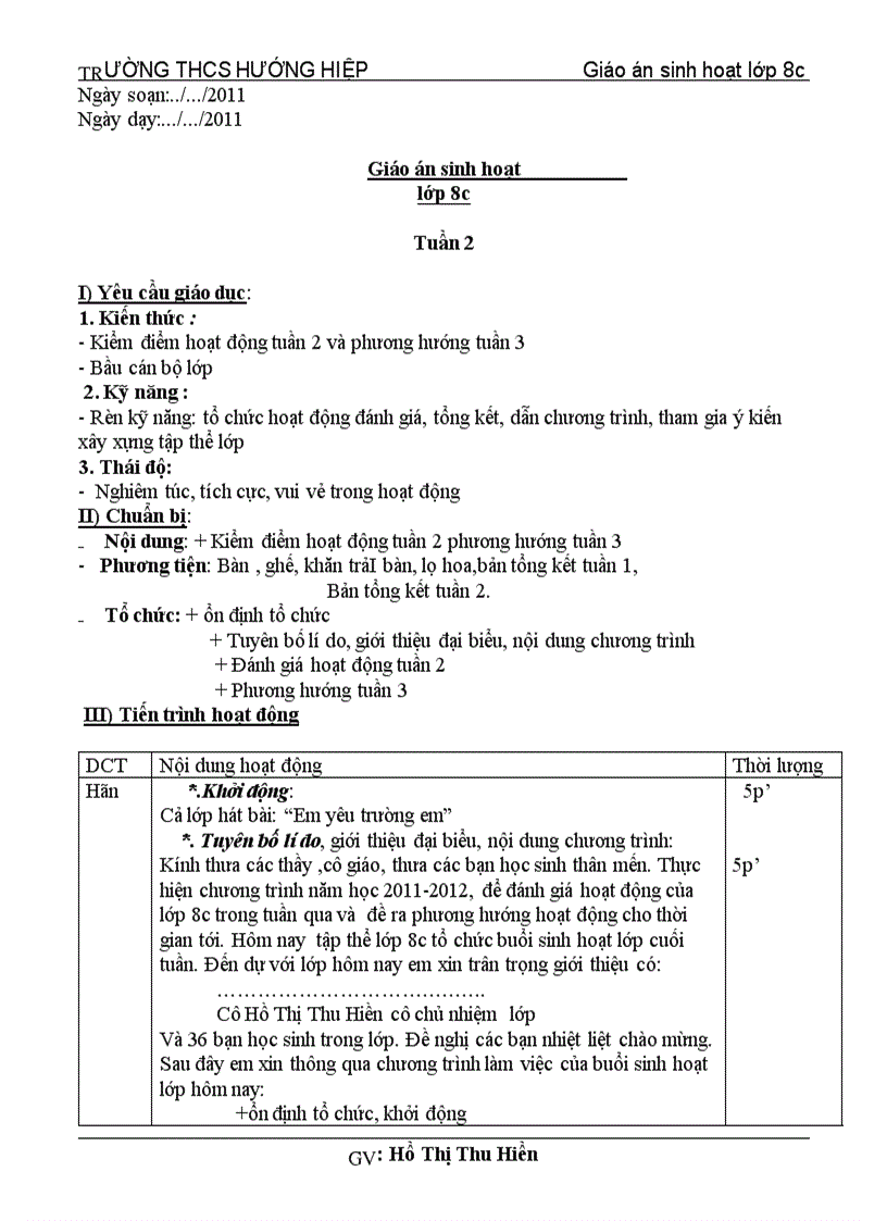 image for page Giao an chu nhiem