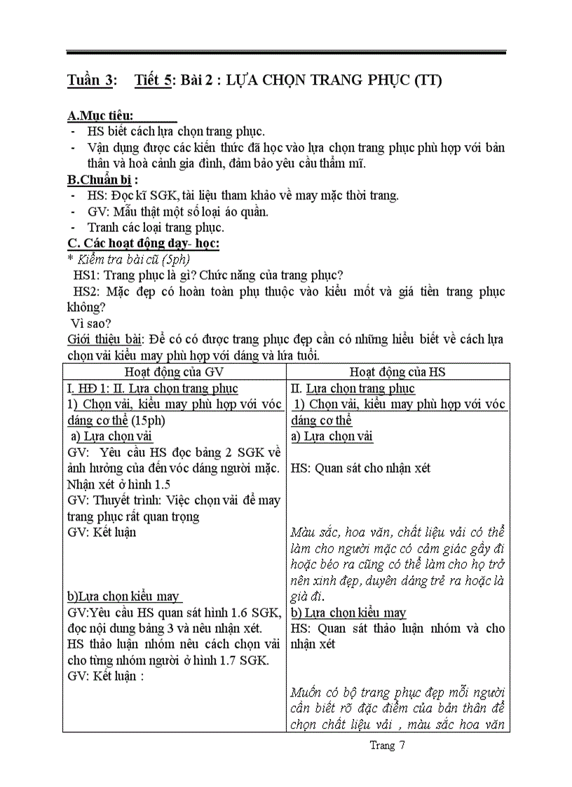 image for page Giáo án công nghệ 6 theo chuẩn kỹ năng kiến thức 2010