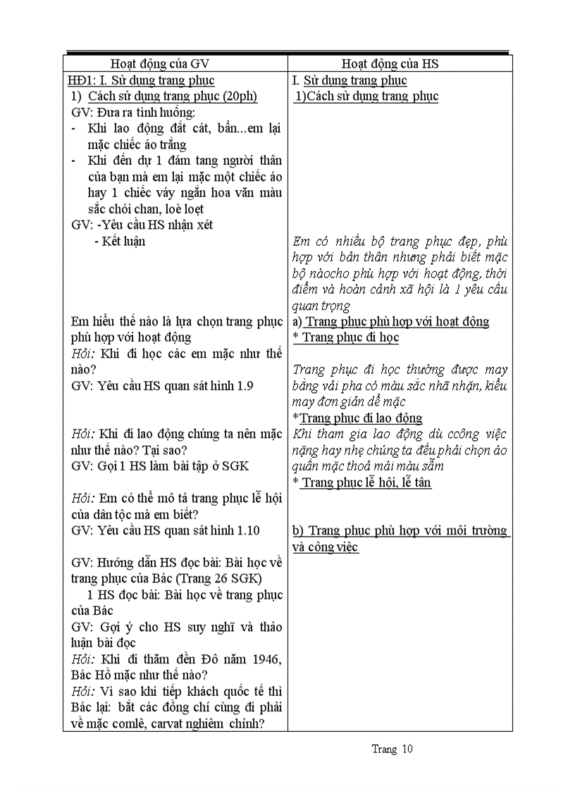 image for page Giáo án công nghệ 6 theo chuẩn kỹ năng kiến thức 2010
