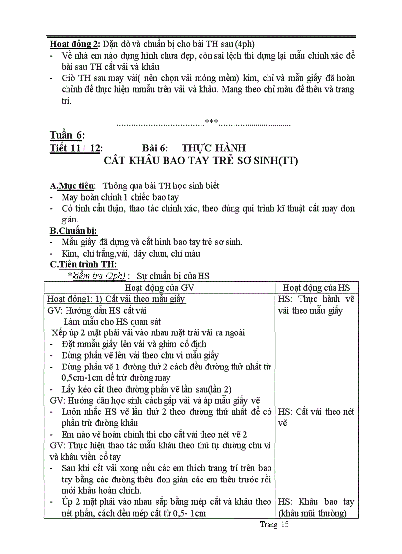 image for page Giáo án công nghệ 6 theo chuẩn kỹ năng kiến thức 2010