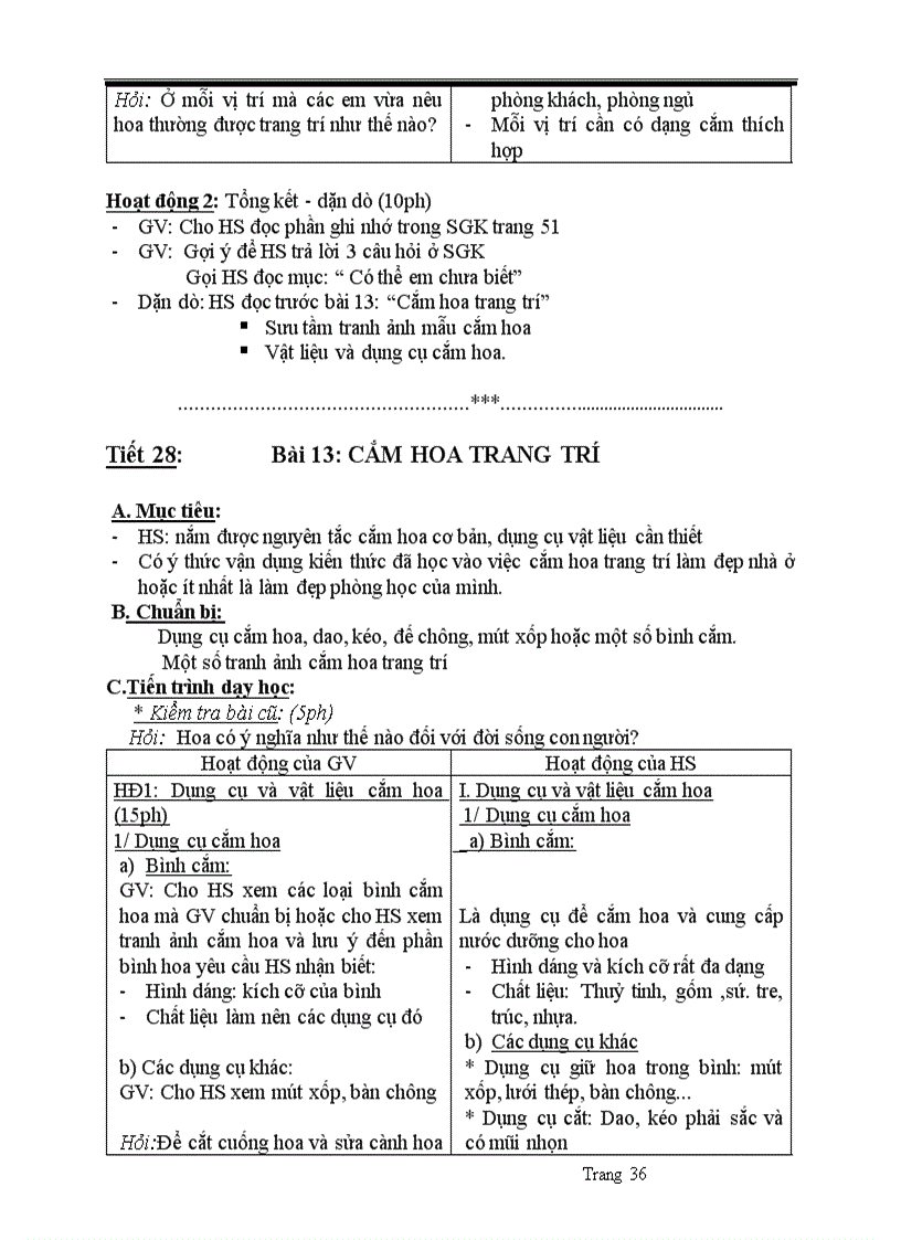 image for page Giáo án công nghệ 6 theo chuẩn kỹ năng kiến thức 2010