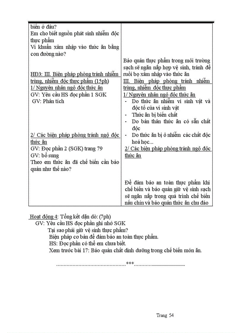 image for page Giáo án công nghệ 6 theo chuẩn kỹ năng kiến thức 2010