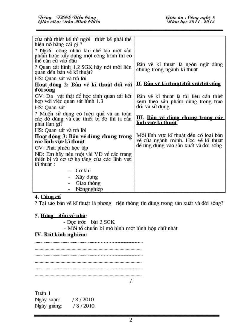 image for page Giao an cong nghe 8 2011 2012